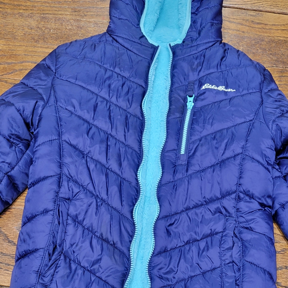 Eddie Bauer Aqua Faux Fur Jacket